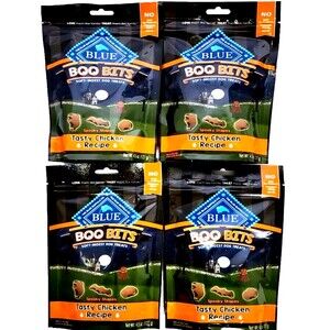 Blue Buffalo Boo Bits Soft-Moist Dog Treats - Tasty Chicken - 4.5 oz - Lot of 4